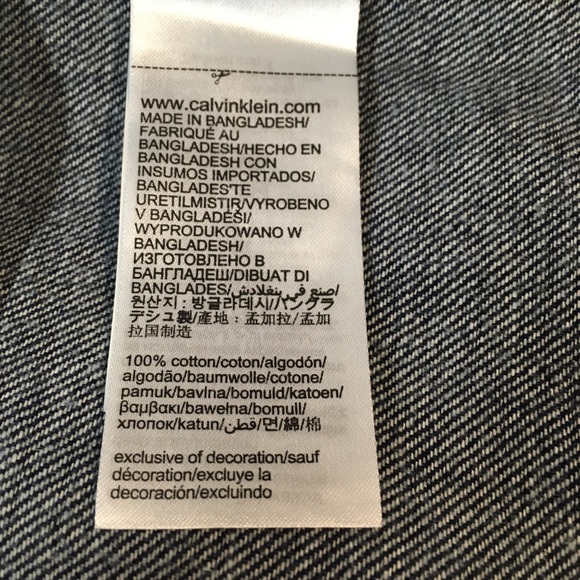 New! Calvin Klein Jean Dark Denim Jacket - Picture 9 of 10